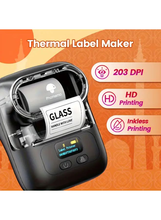 Phomemo M110 طابعة ملصقات لاسلكية محمولة بيضاء صانع ملصقات حرارية - Image 3